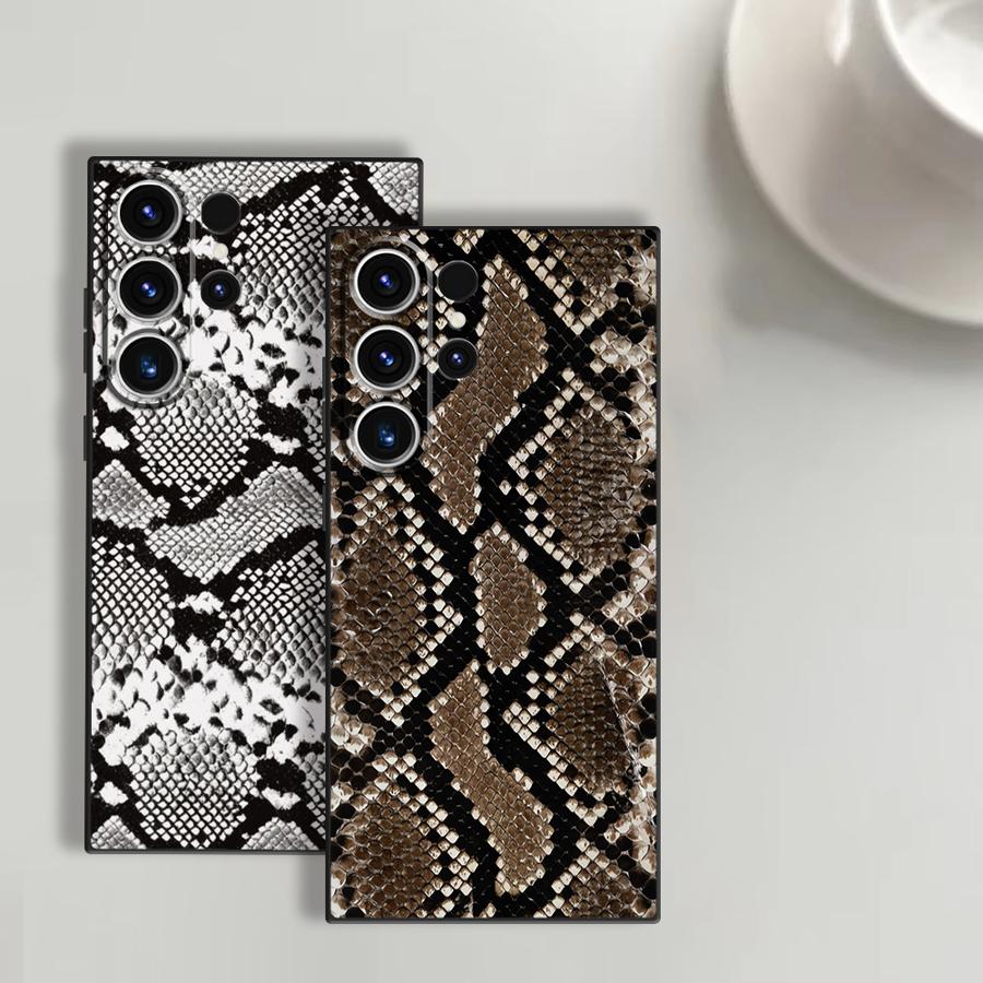 Tablet S9 Fe Accessories - Schlangenhaut-Muster Handyhülle für Samsung Galaxy S26