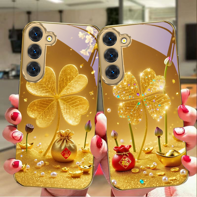 Riesiger goldener Kleeblatt-Ha – Tablet S9 Fe Accessories Bewertung und Preis
