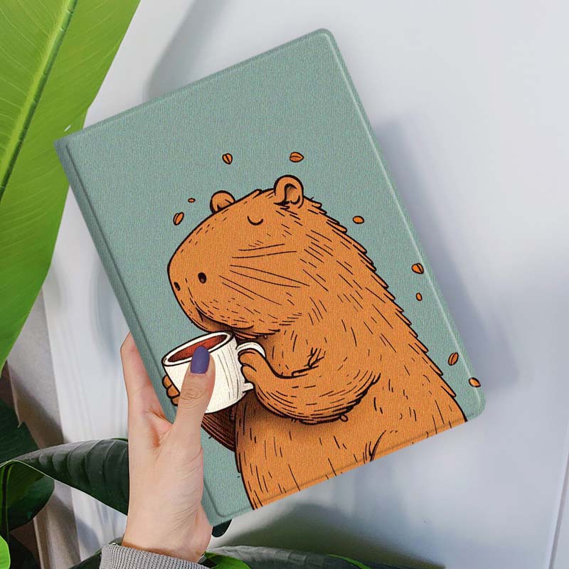 Cartoon Capybara Bubble Tea fü – Tablet S9 Fe Accessories Bewertung und Preis