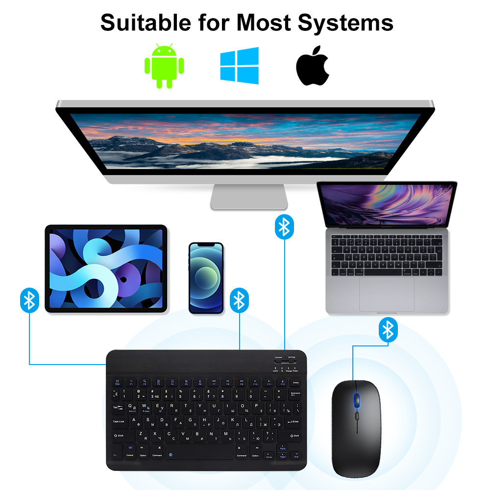 Bluetooth-Tastatur und Maus fü – Tablet Accessories For Gaming Bewertung und Preis
