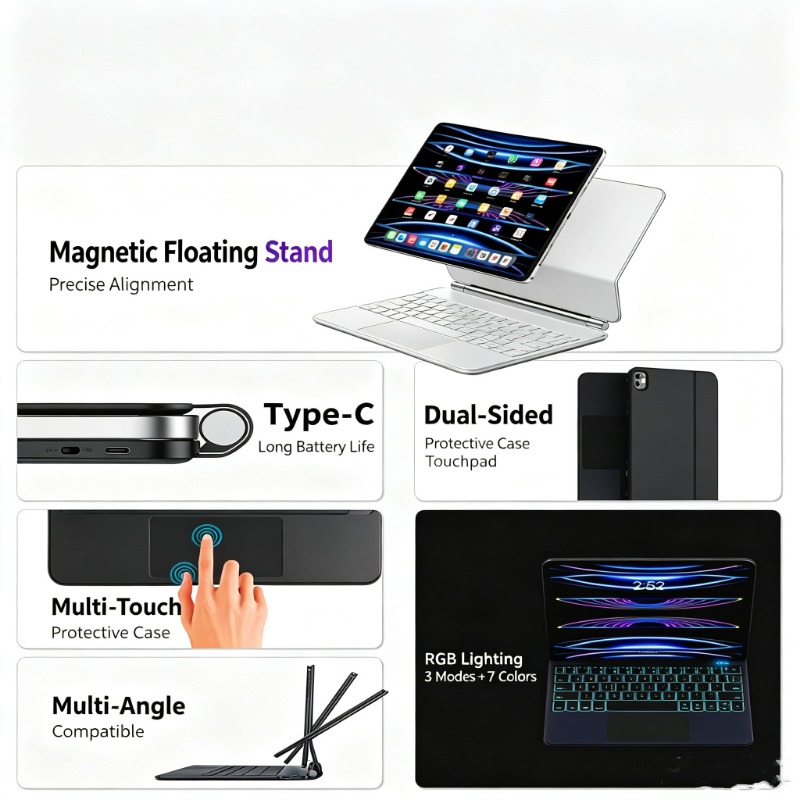 Tastaturhülle für iPad 11. Gen – Bluetooth Trackpad Bewertung und Preis