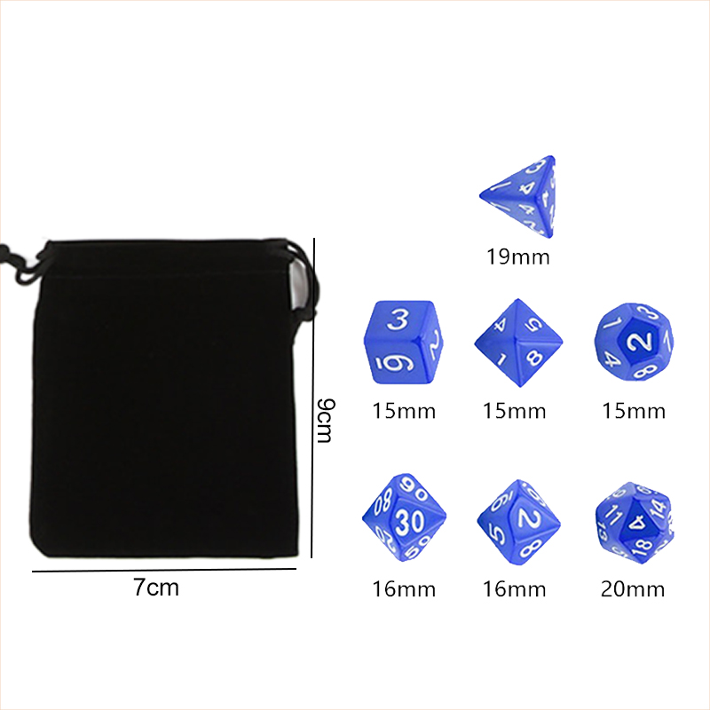 7-teiliges Polyeder-Würfelset  – Tablet Accessories Kit Bewertung und Preis